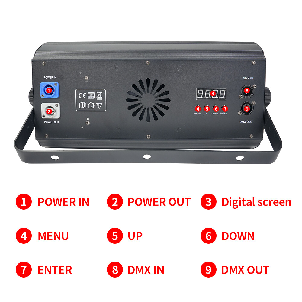 6 Pack 1000W 960pcs 8+8 Segment RGB DMX LED Strobe Wash Light with Flight Case