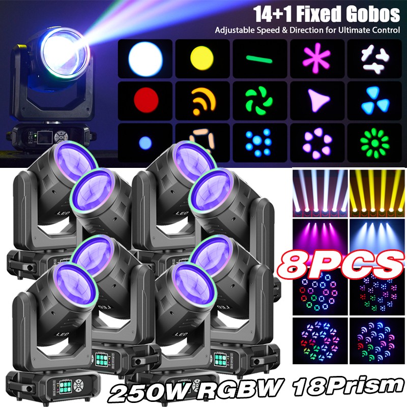 300W LED Moving Head Beam Light Spot Light 18 Prism Effects Light DMX Party Show