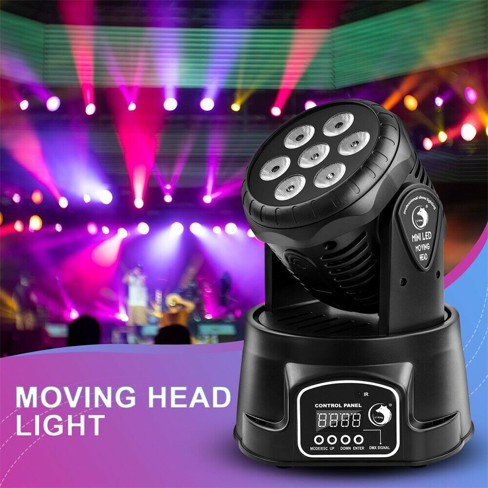 4PCS 105W LED Moving Head Light RGBW Beam Stage Spot Lighting DJ Halloween DMX