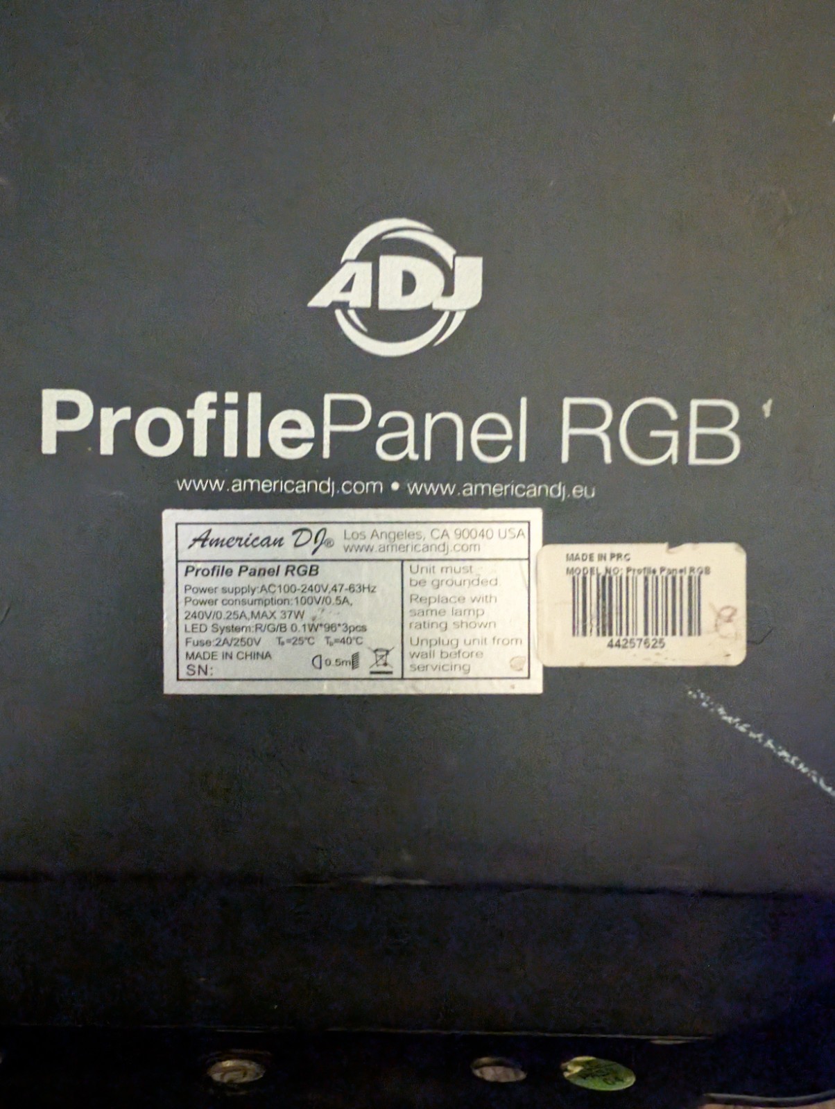 American DJ Profile Panel RGB LED Stage Lights Lot of 2 – Tested – One has LEDs