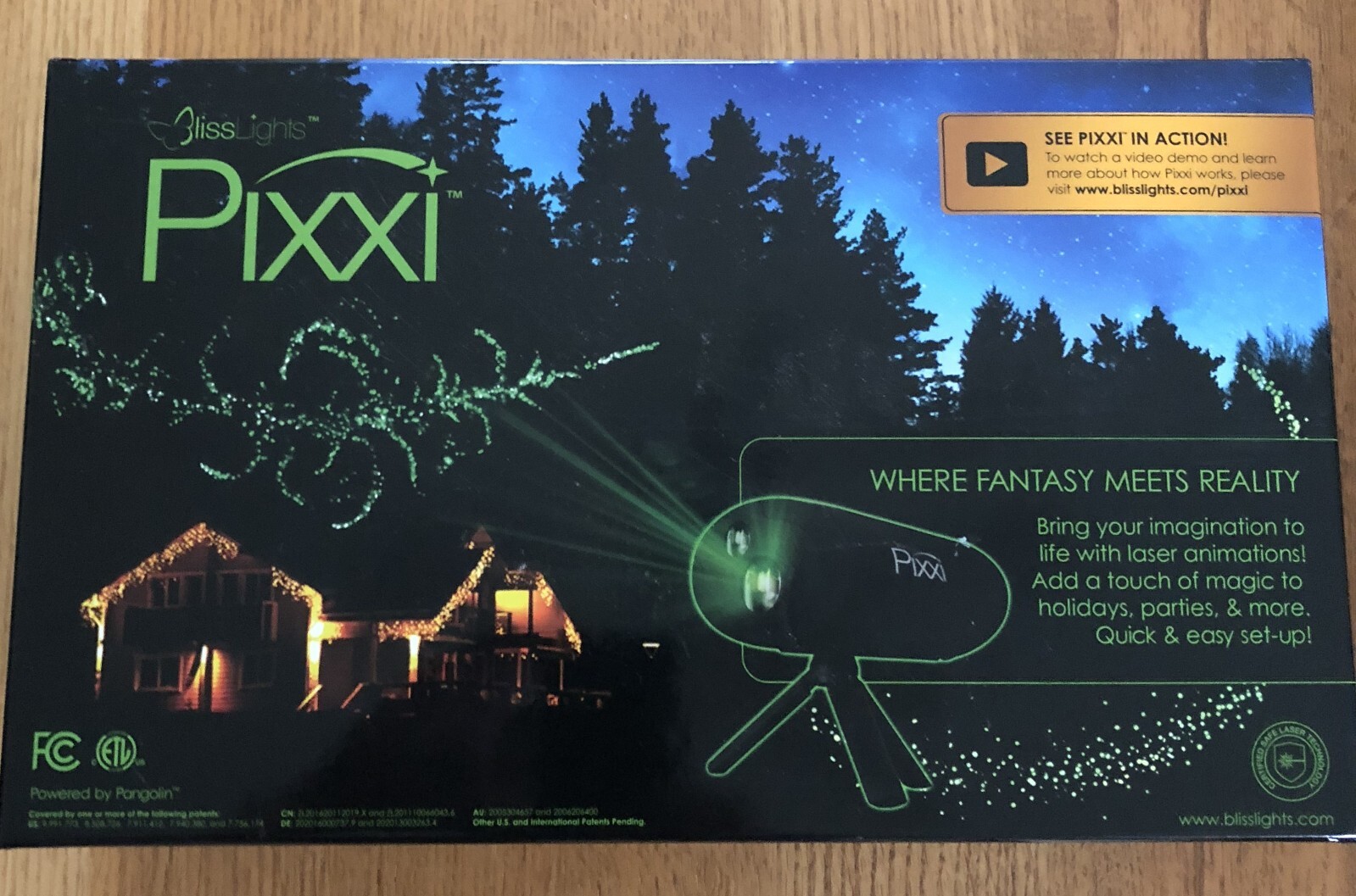 BlissLights Pixxi Laser Projector 70+ Looping Animations Events, PartyLights NEW