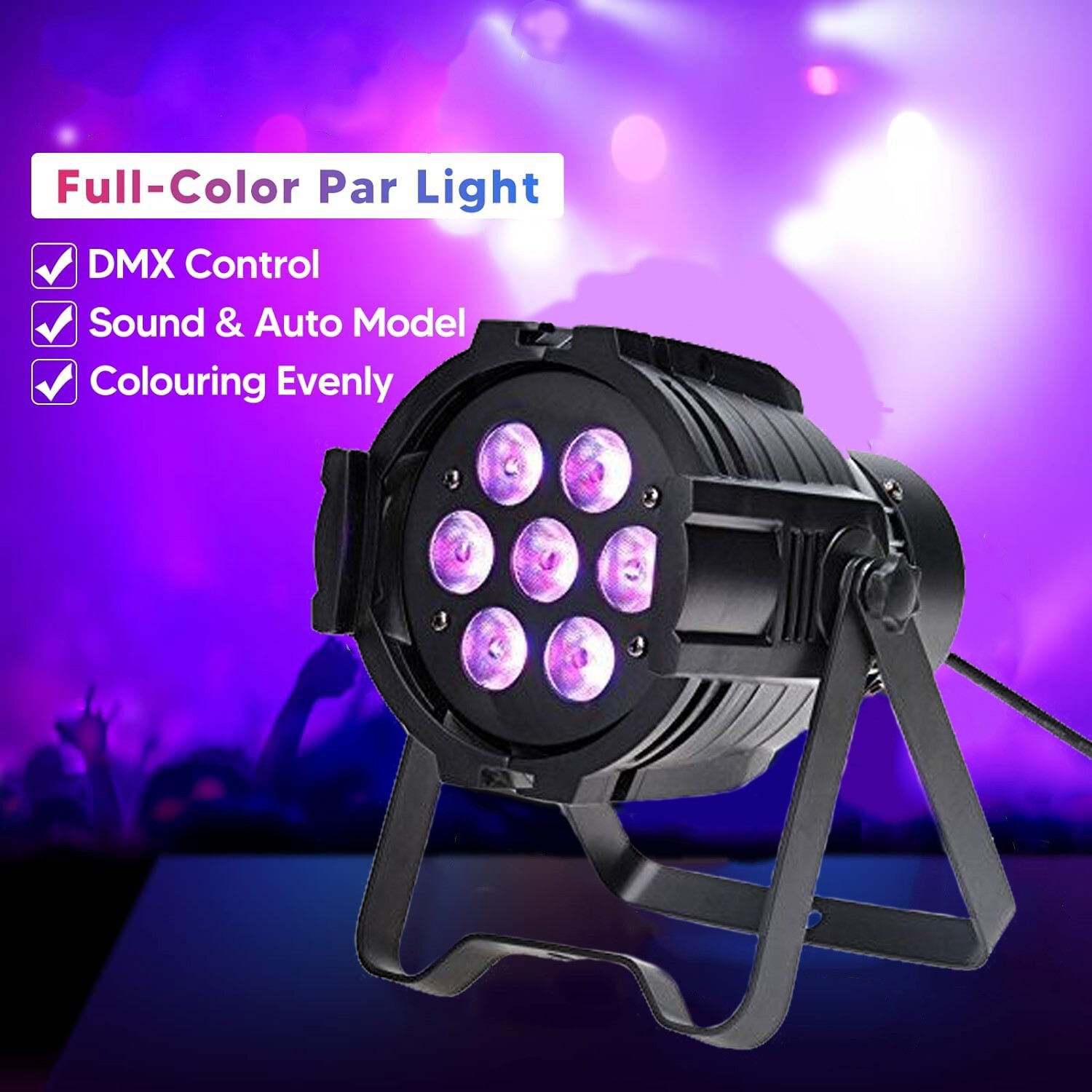 Par Light 7X15W RGBWAUV 6 in 1 Stage Lighting Par Light DMX Indoor pary Par Can