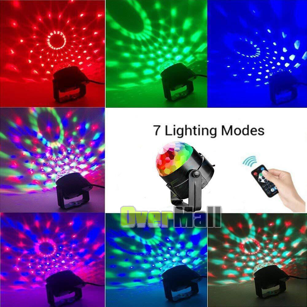 2/4x Disco Party Lights Strobe Led Dj Ball Sound Activated Bulb Dance Lamp Decor
