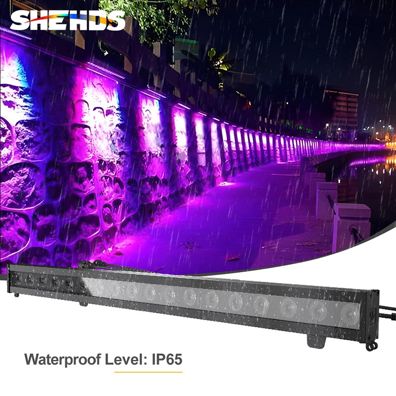 SHEHDS IP65 LED 18x10W RGBWA+UV 6IN1 Wash Wall Lighting Waterproof DMX Party Bar