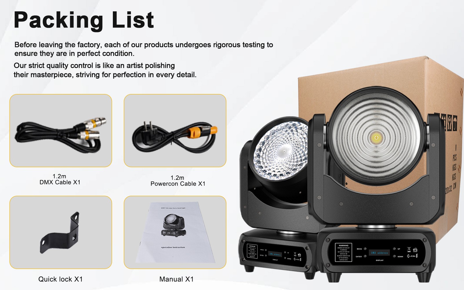 SHEHDS LED 120W Cool+Warm White/ RGBW Wash Spotlight DMX512 Moving Head Lighting
