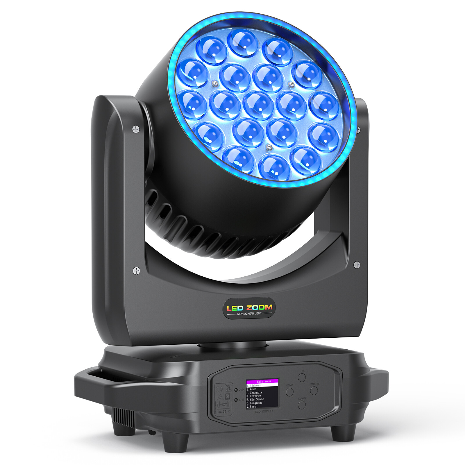 4Pcs LED Aura 19x20W RGBW Beam Wash Zoom Moving Head Lights DJ Disco Bar Light