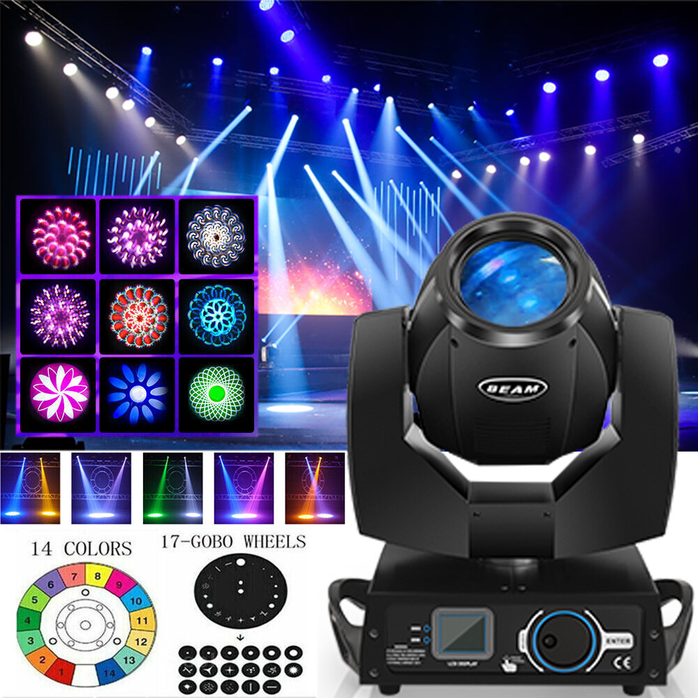 230W LED Zoom 7R Beam Moving Head Stage Lighting Gobo Sharpy DJ Show Disco Light
