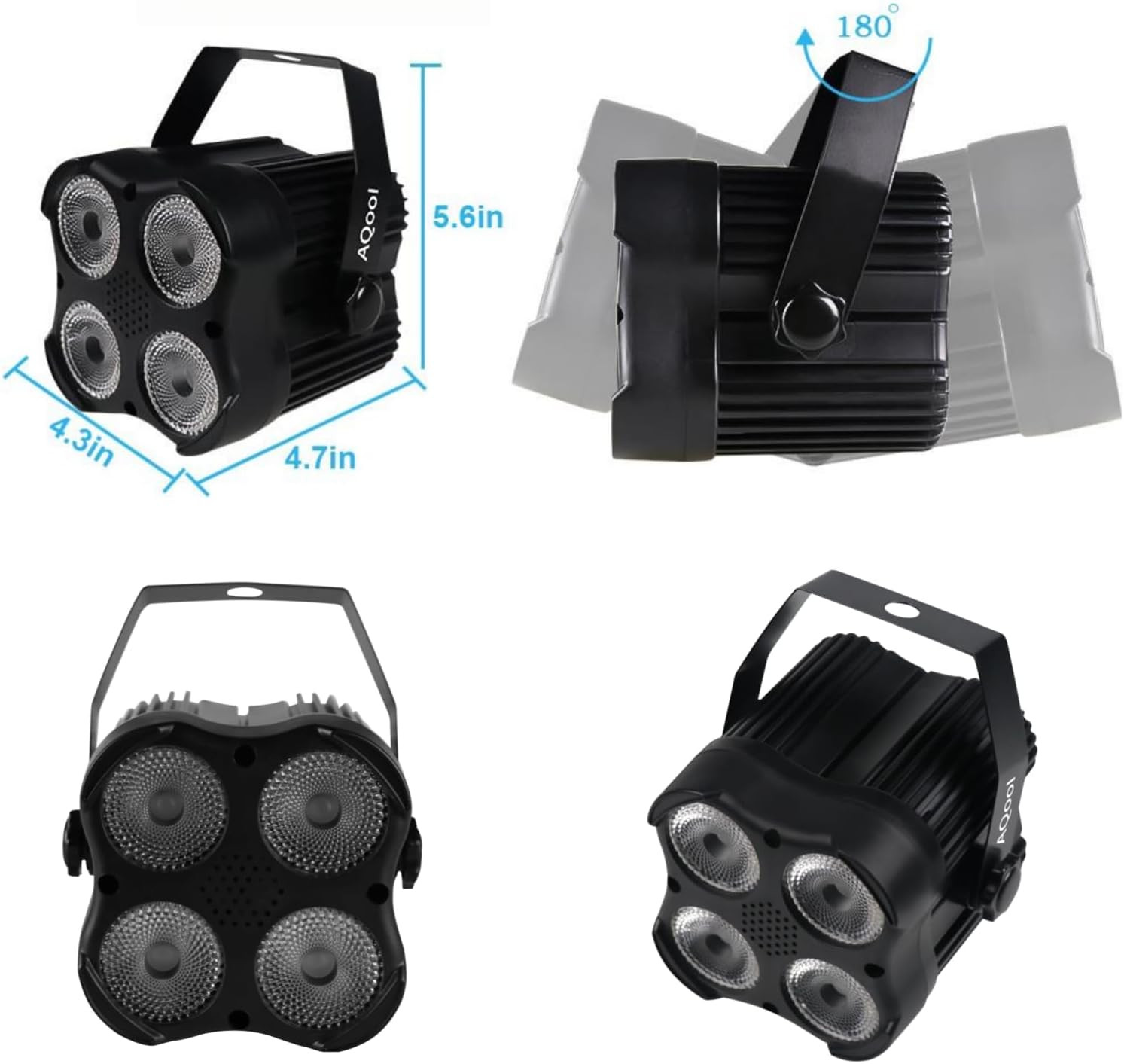 Stage Par Lights, RGBW 4-In-1 LED Par Light Mini Stage Light | Sound Activated,