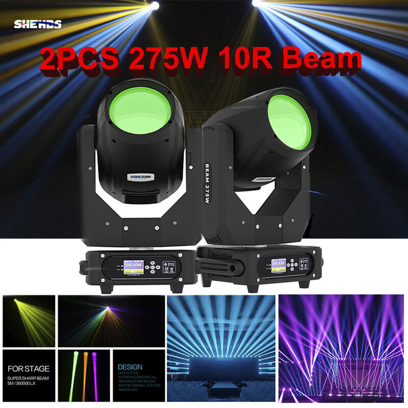 SHEHDS 2PCS 275W 10R Bulb Beam Moving Head Lighting LED Satge For DJ Club Party