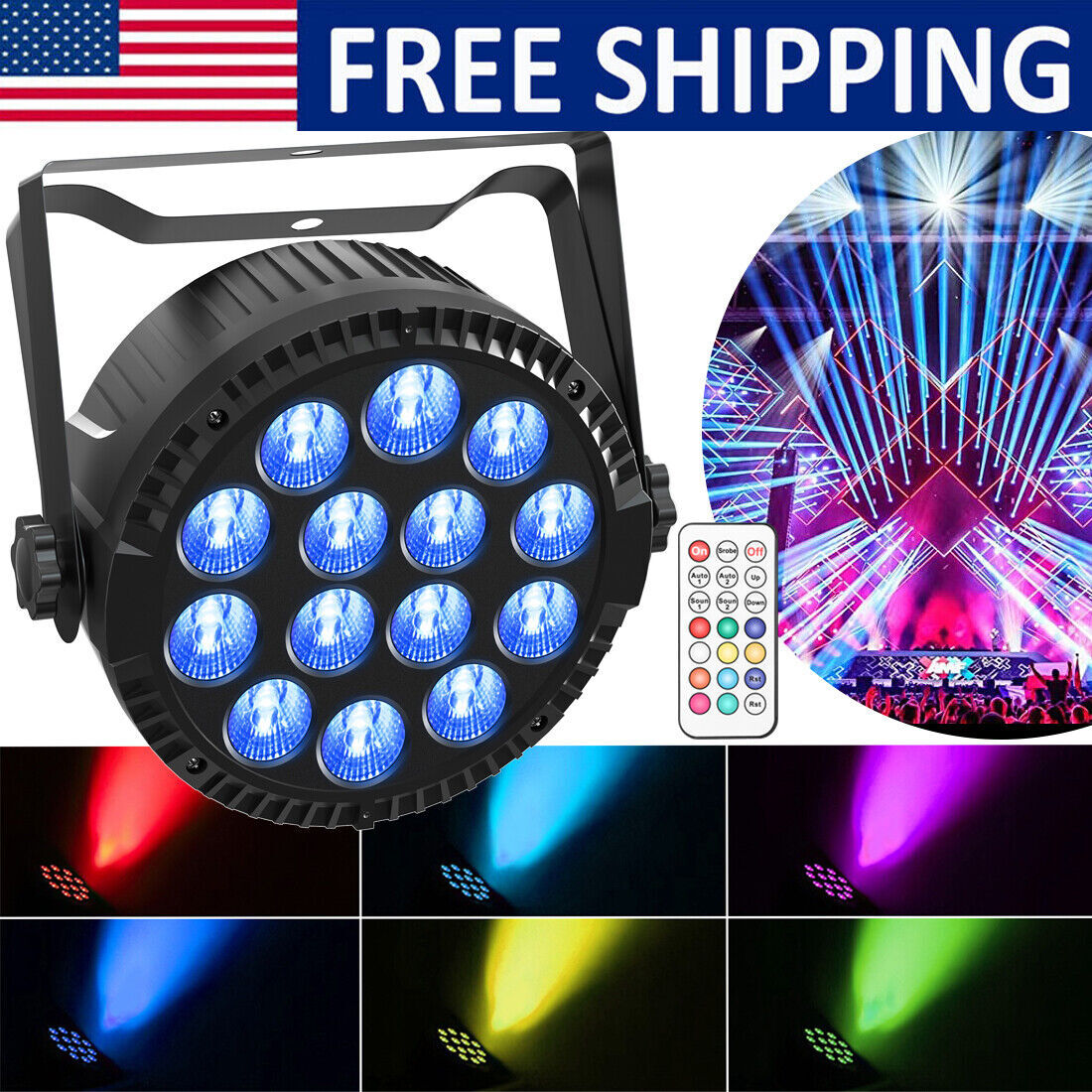 140W RGBW 14LED Par CAN Light Stage Effect Light DMX Sound Activated Disco Party