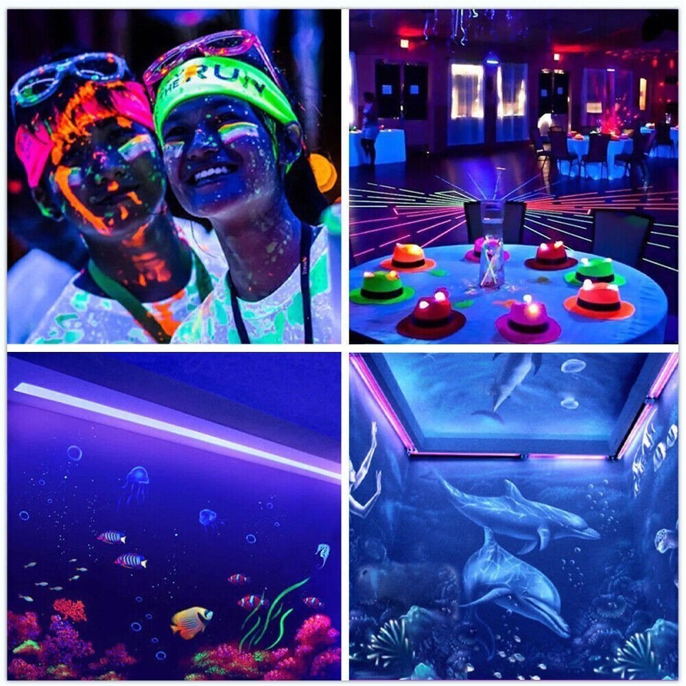 24LED USB UV Black Light Bar Fixtures Ultraviolet Lamp Strip for DJ Party Club