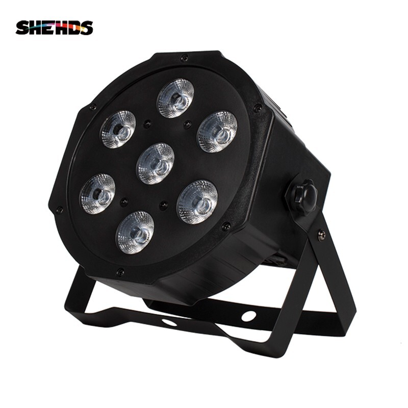 7x18w LED Stage PAR Light RGBWA+UV DMX Beam Wash Lighting DJ Disco Party Club