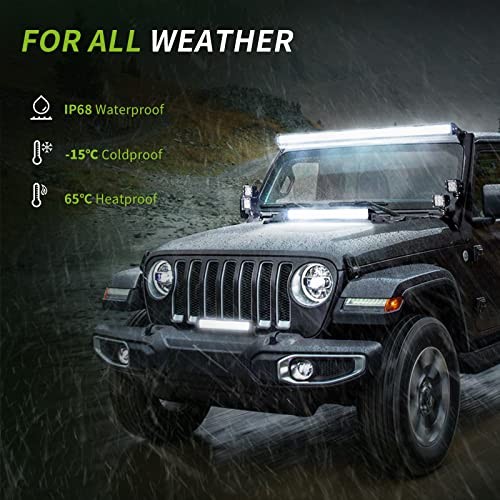42″ LED Light Bar Triple Row, Brighter 7D 540W 54000LM Off Road 42 Inch Curved