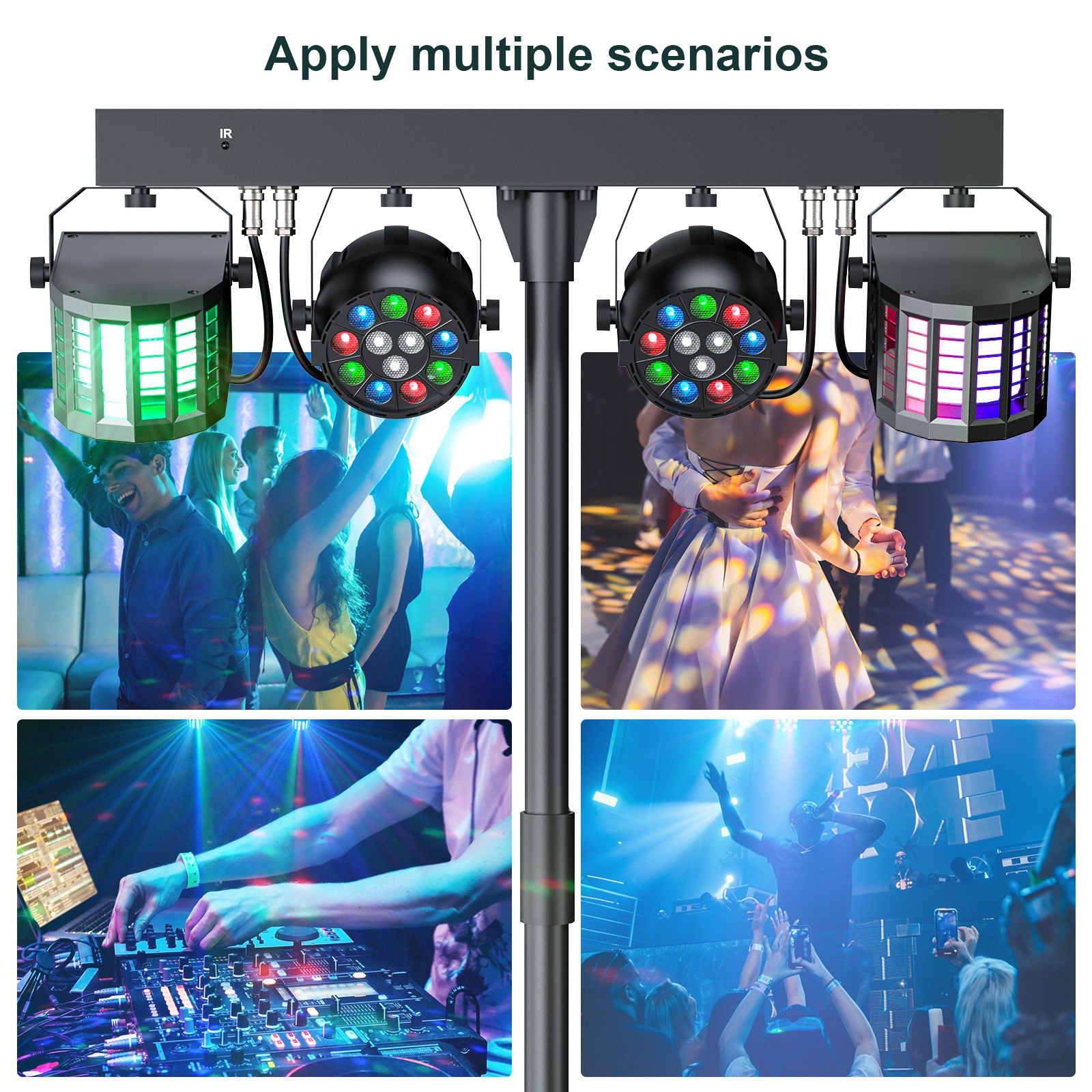 LED Party Wash Light with Separate Stand Wireless Remote Control DJ Lighting