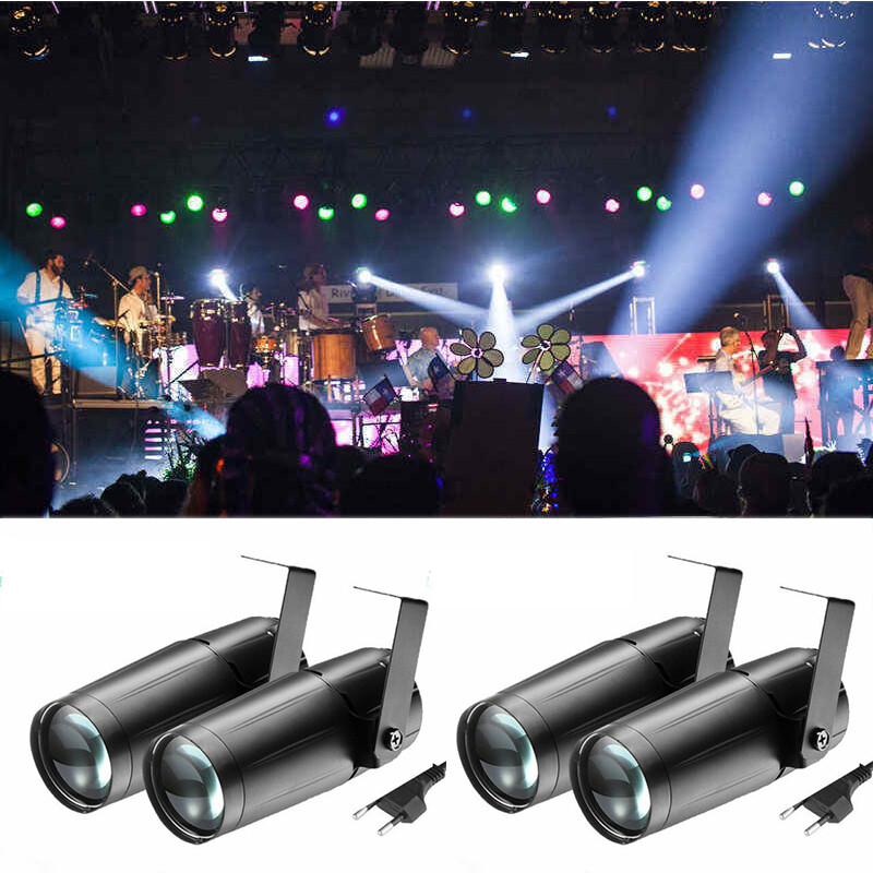 4X Disco Spot Light LED Stage Lighting Beam Pin Spotlight DJ Bar Party Lights US