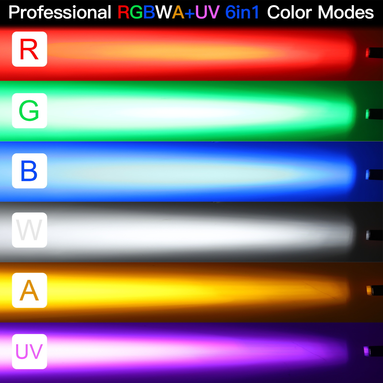 6X18W RGBWA+UV Par Light Rechargeable Battery Wireless DMX Stage Party DJ Lights