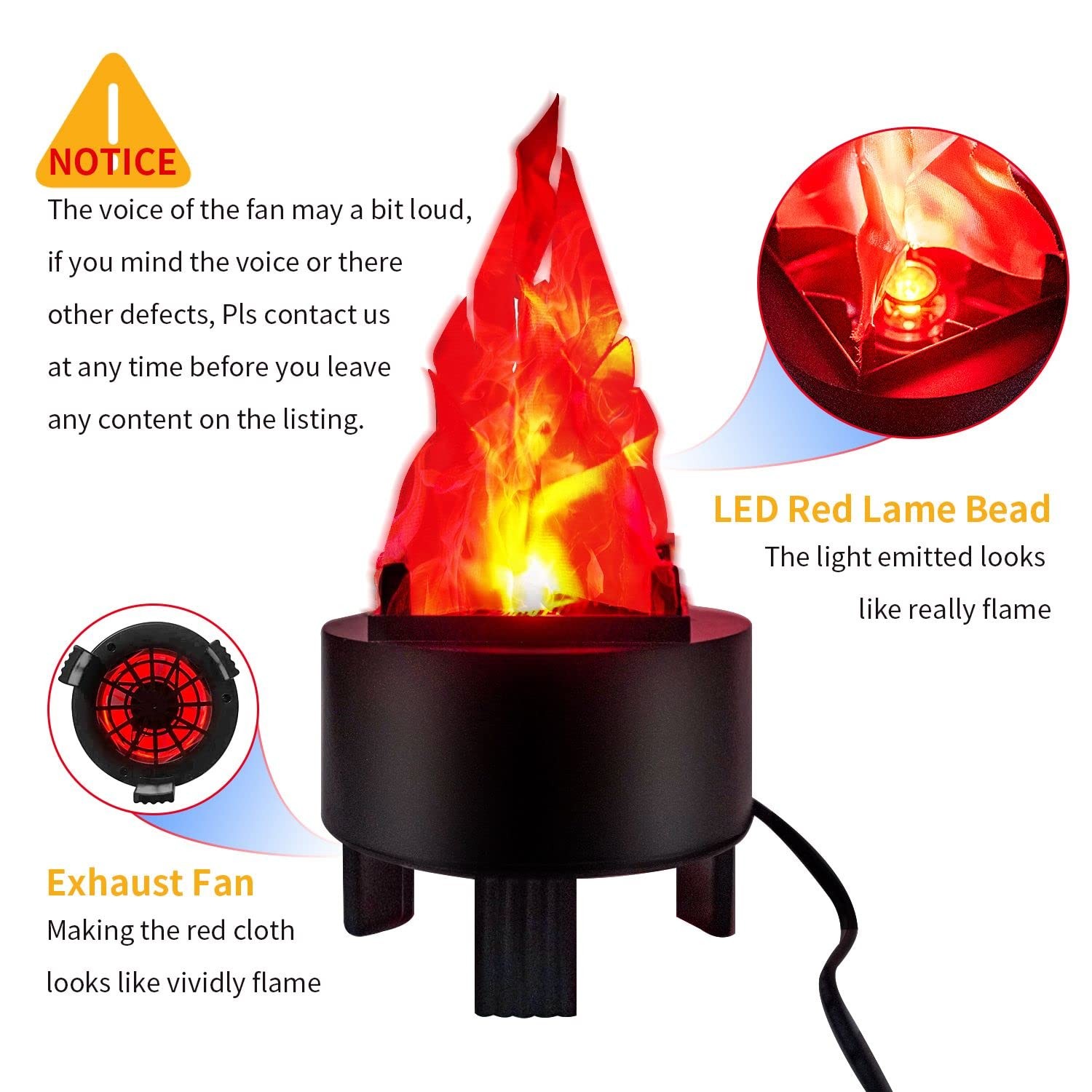 Electric Fire Flame Lamp LED Simulated Flame Effect Torch Light for Stage
