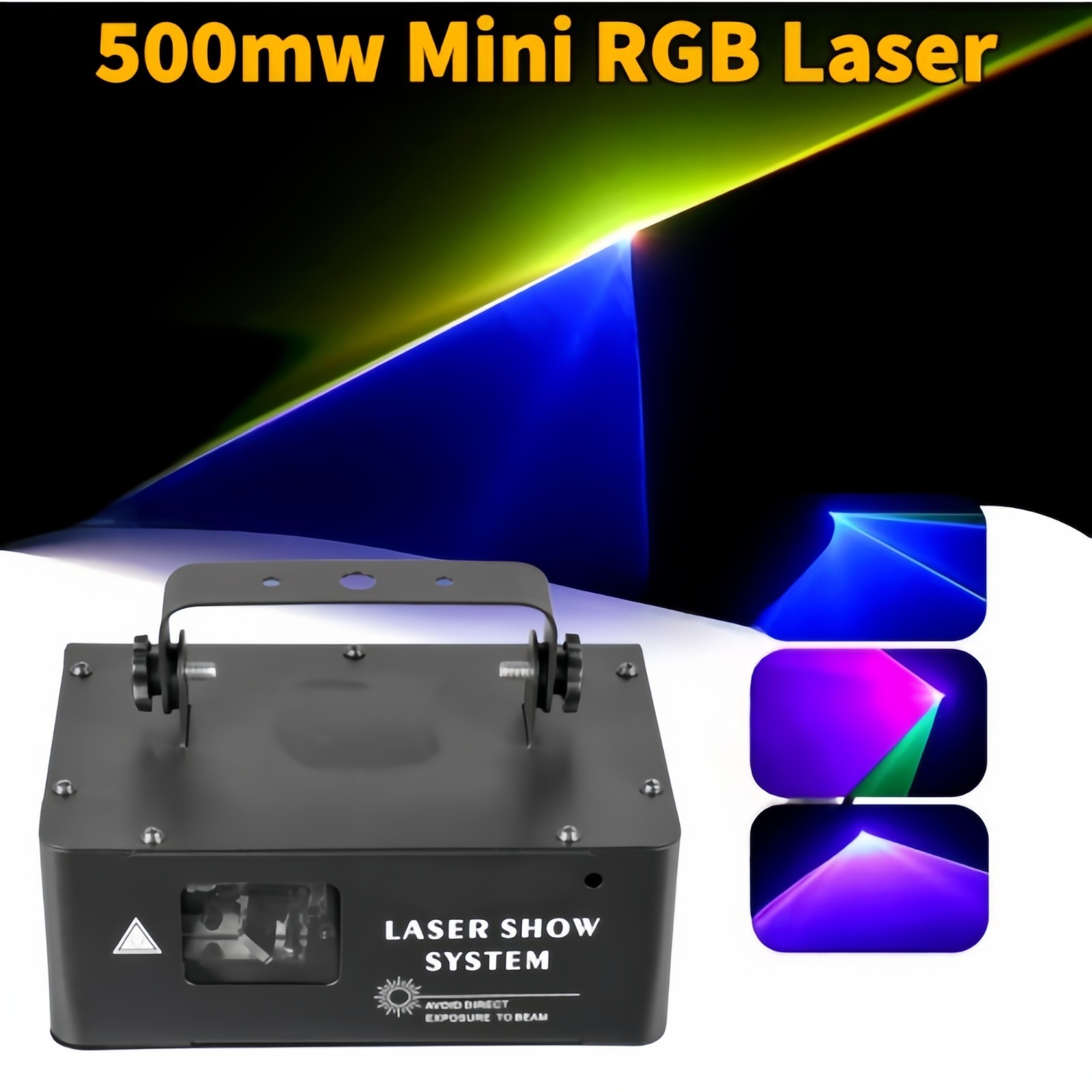 RGB Laser Beam Projector Light Scanner 500mw DJ Disco Stage Strobe Effect Lazer