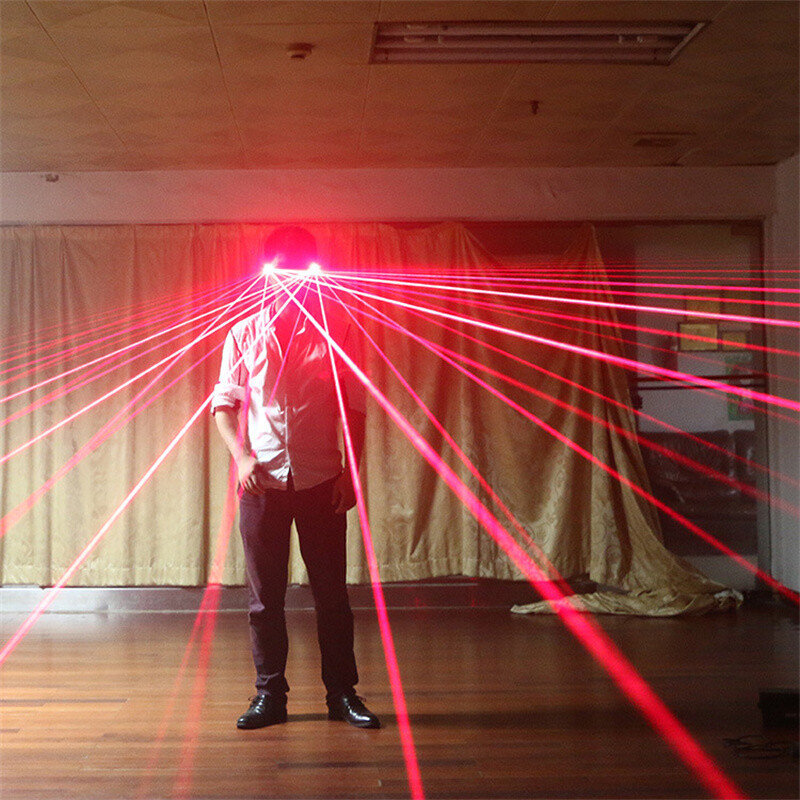 Red Green LED Light Laser Glasses Adult DJ Dancer Stage Show Party Cosplay Props