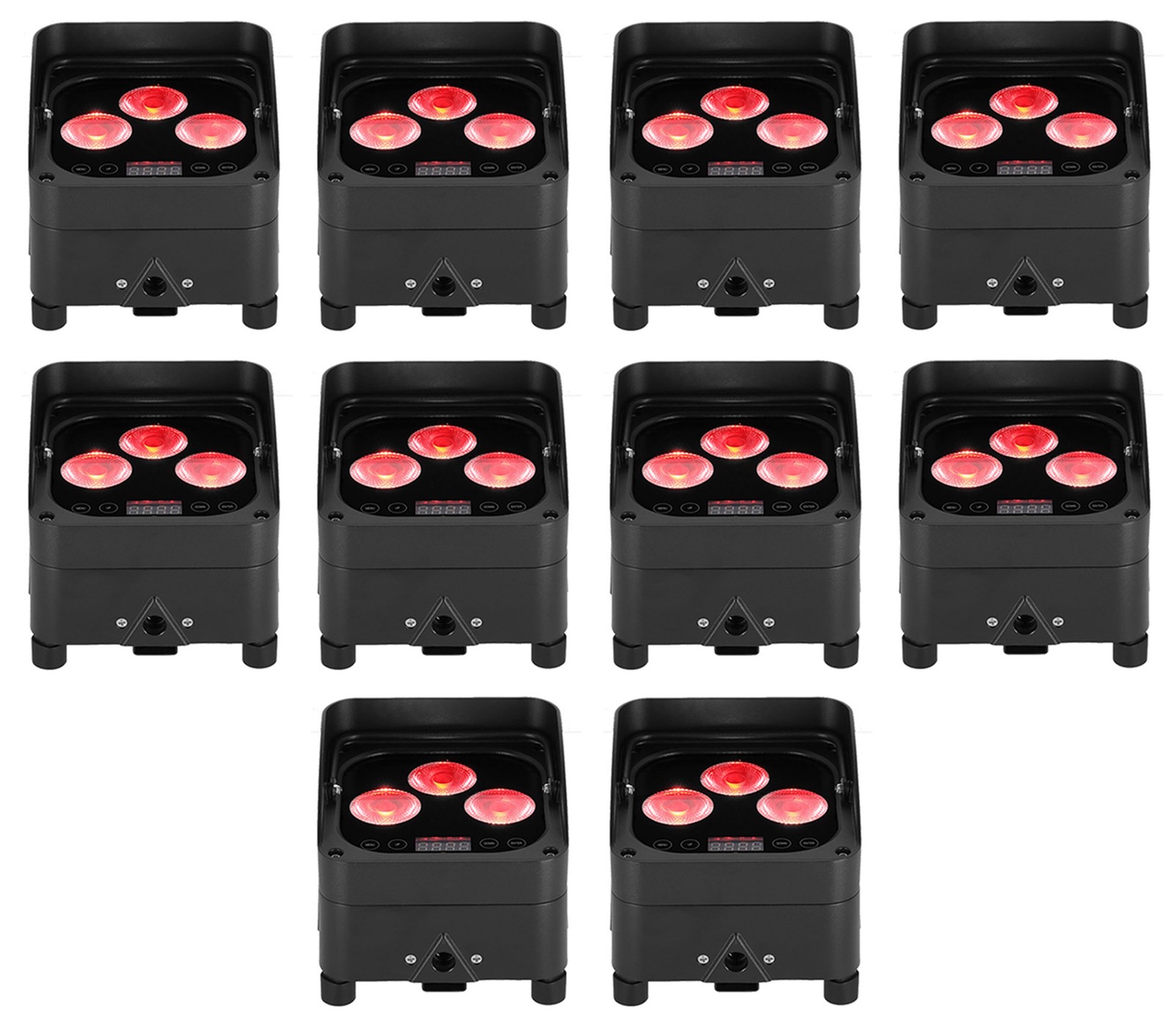 10) Rockville WET PAR 50 Waterproof Battery LED DJ Lights+Wireless DMX+RF Remote