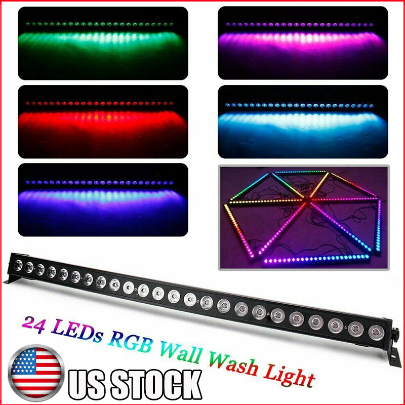 24LED Wall Washer Stage Lighting 120W Bar Party DMX RGB Disco DJ Club Lights