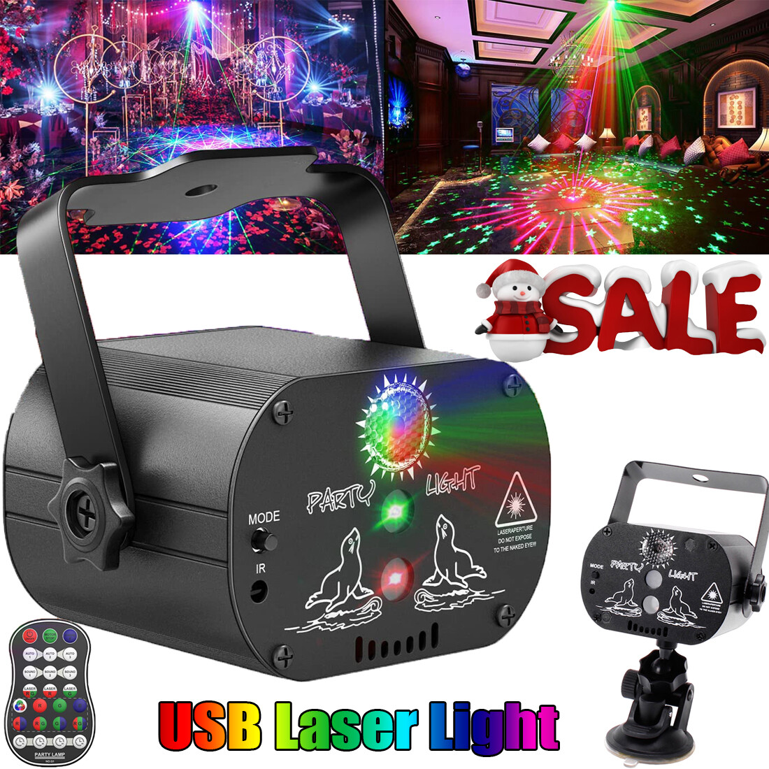 LED Disco Lights Party Laser Stage Light Strobe DJ KTV Show Lighting Dance Lamp