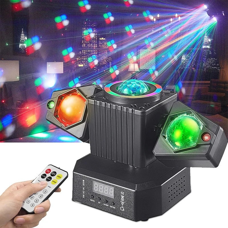 Party Laser RGBW LED Moving Head Light Disco Stage Lighting Beam DMX512 Party DJ