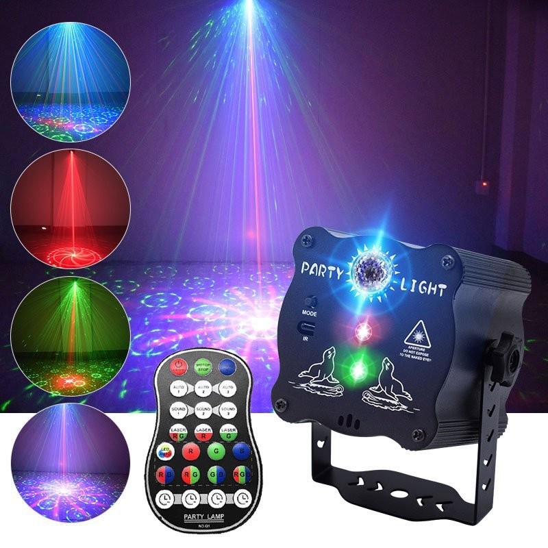 1024Pattern LED RGB Laser Stage Light Projector DJ Disco KTV Show Party Lighting