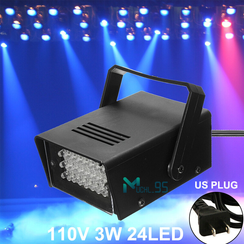 1~10Pcs Disco Strobe Light Party Led White Lights Halloween Flashing Stage Light