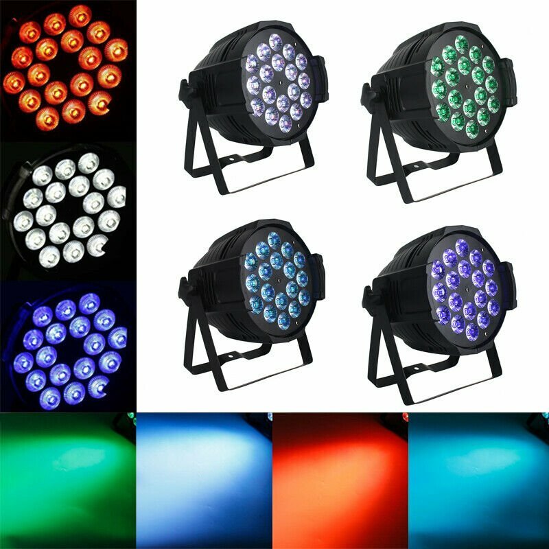 10PCS 270W RGBW 18 LED PAR Can Stage Lighting DMX Party Club Wedding Show Lights