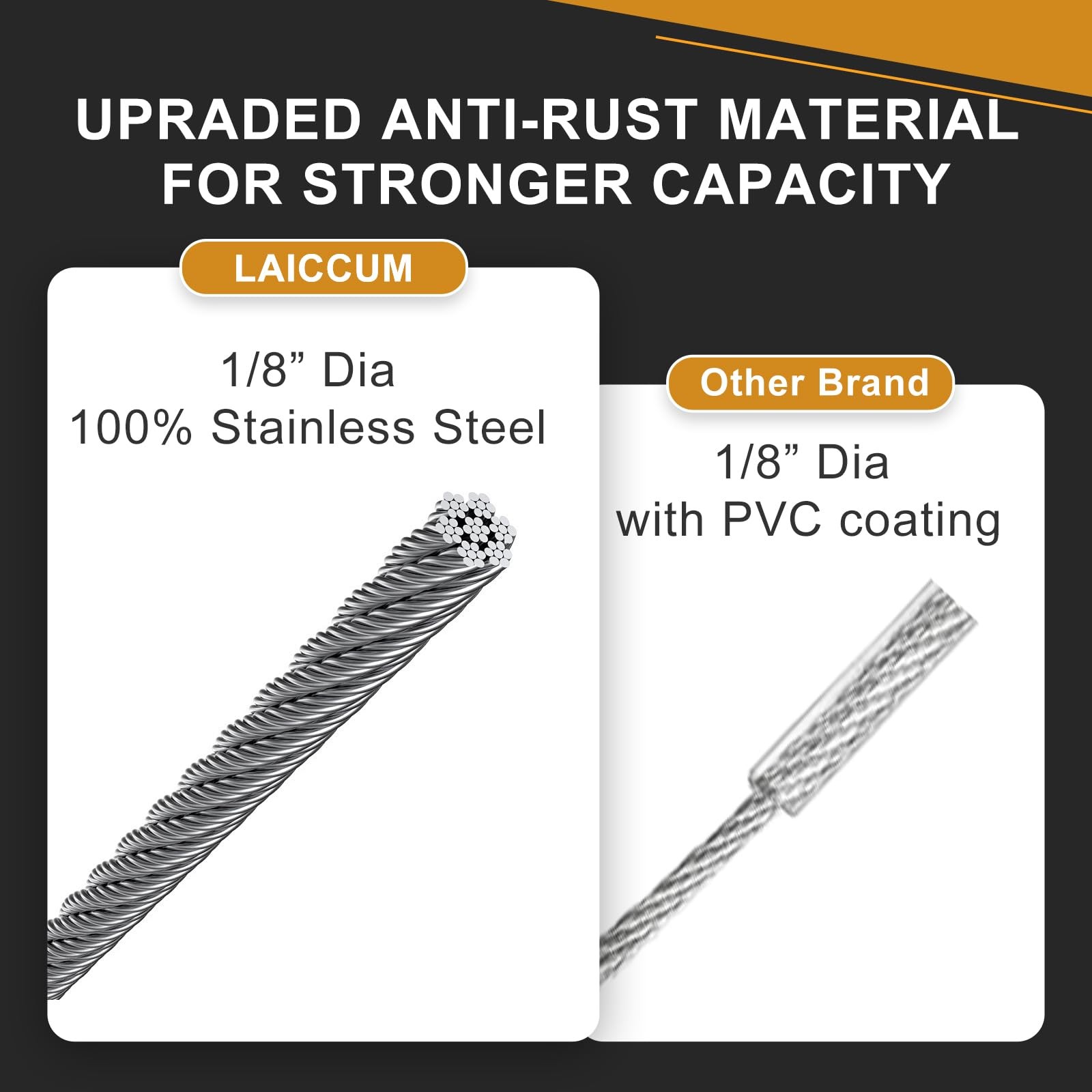 10 Pack Stage Light Safety Cables for Stage DJ Party Lights Thickened 1/8 Dia…