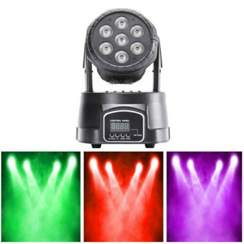 105W RGBW Moving Head Stage Lighting 7LED Wash DMX Beam Bar Disco Party DJ Light