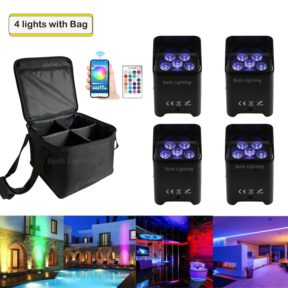 Wedding Uplight 6x18w smart dj s6 wireless led battery DJ par lights