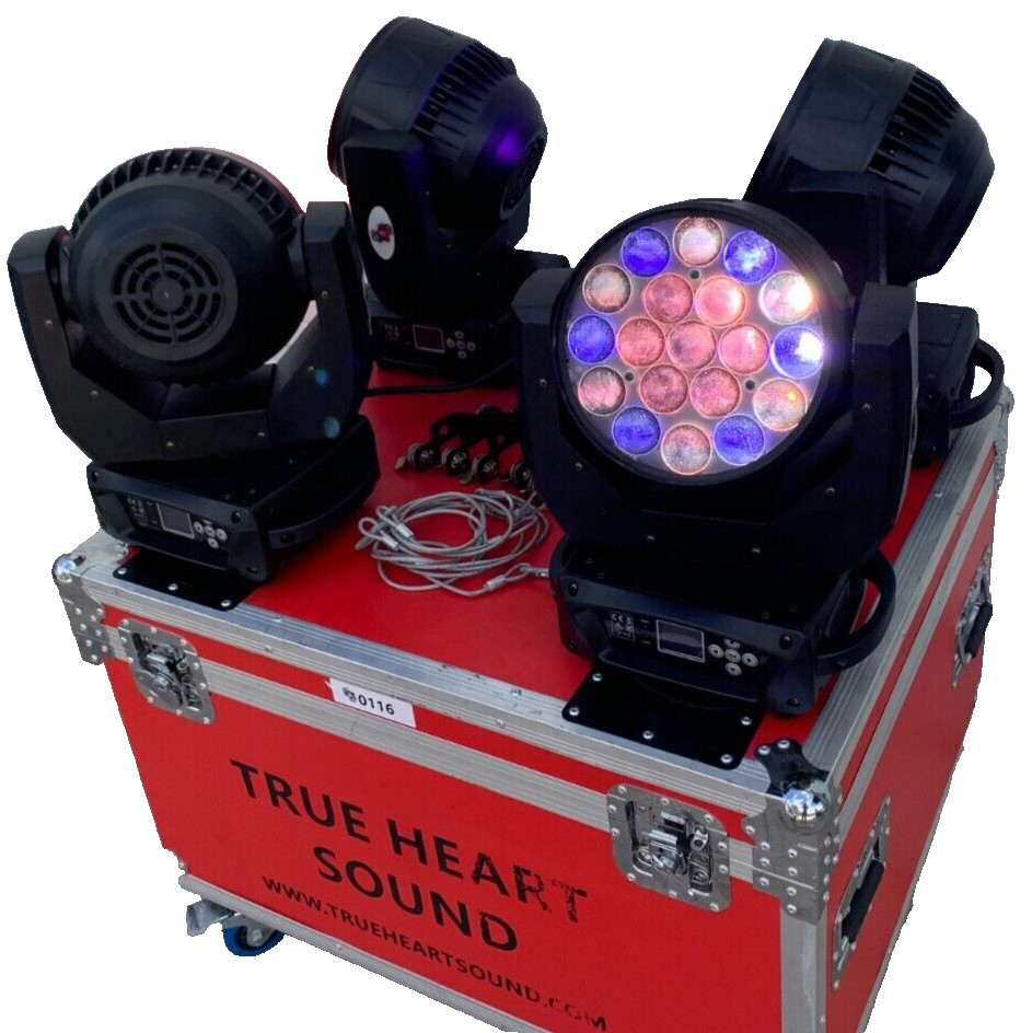 Unbranded LY-119M 19x50W Led Bee Eye Moving Head Wash W/Rd Case #0116 (Lot of 4)
