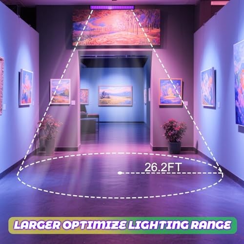 Upgraded 1 Pack 24W LED Black Light Bar, Black Lights Party Supplies for 1Pack