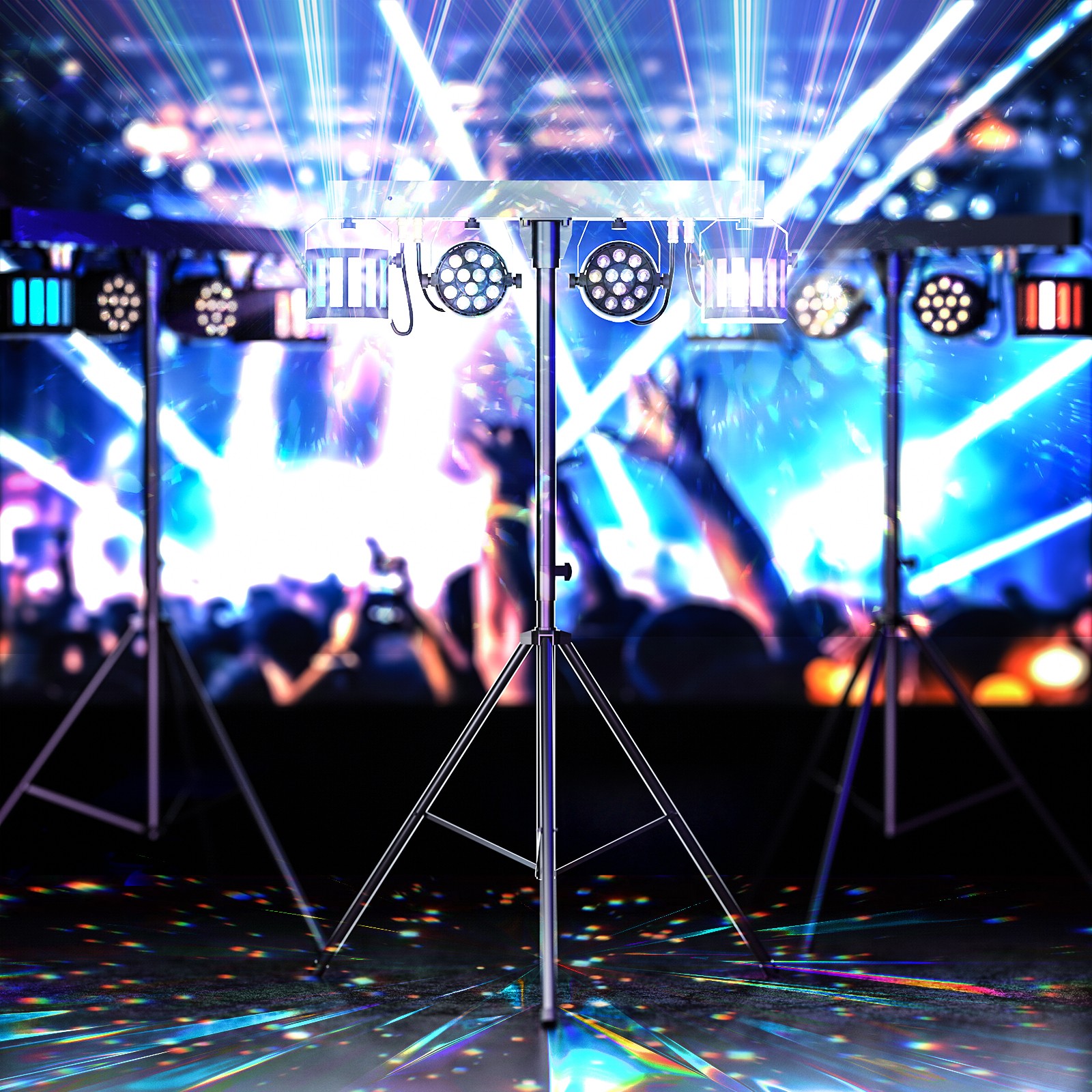 DJ Party Lights with Stand Par Light Stage Light System DMX & Remote Disco