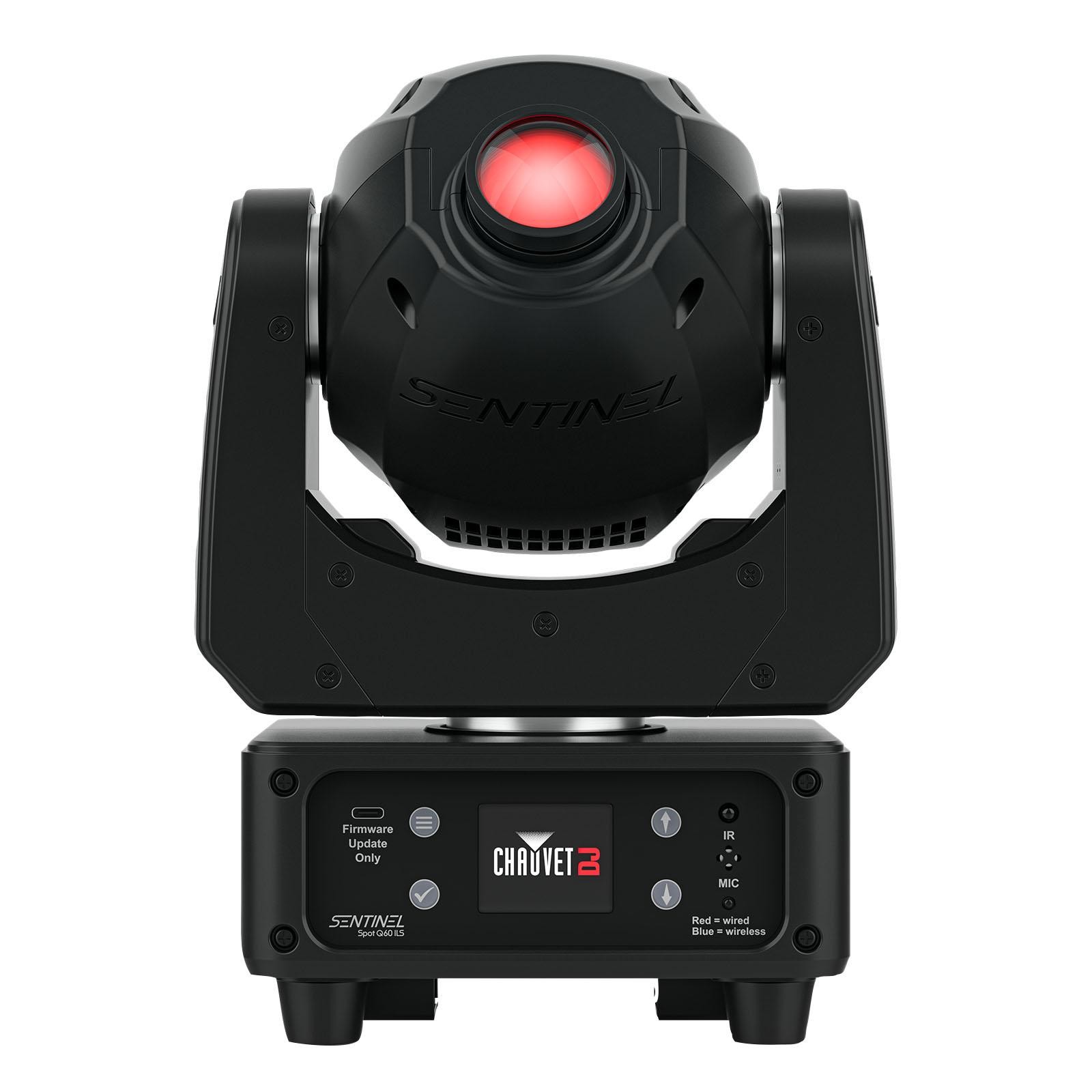 Chauvet DJ Sentinel Spot Q60 ILS LED Moving Head Spot Lights Pair w Bag