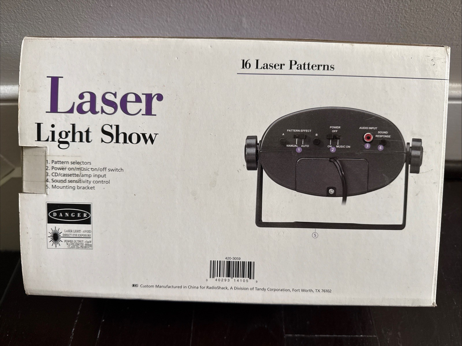 Vintage RadioShack Laser Light Show 42-3059-New In Box (NIB) Retro 90s-DJ