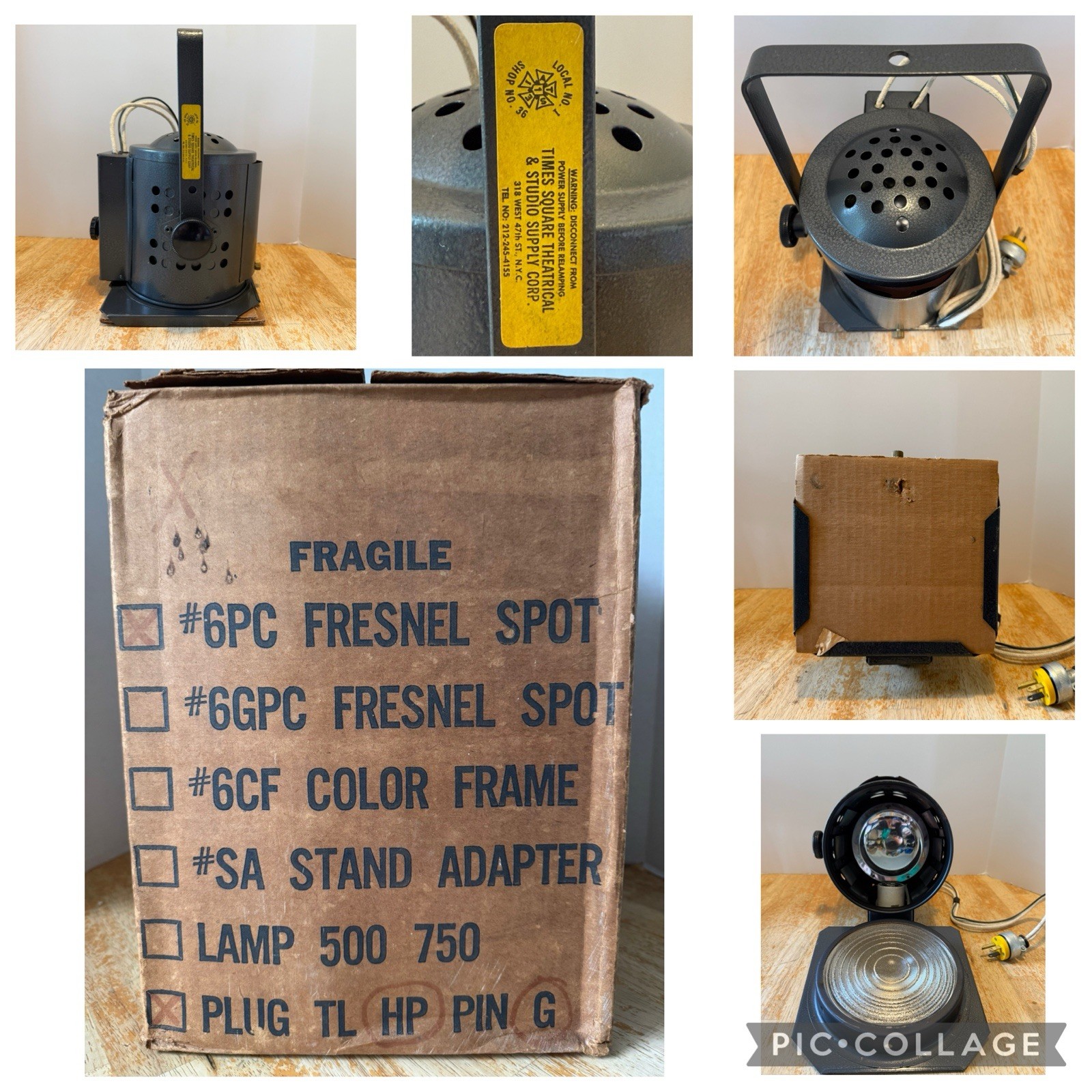 70’s Fresnel TIMES SQUARE Theatrical And Studio Supply LIGHTING
