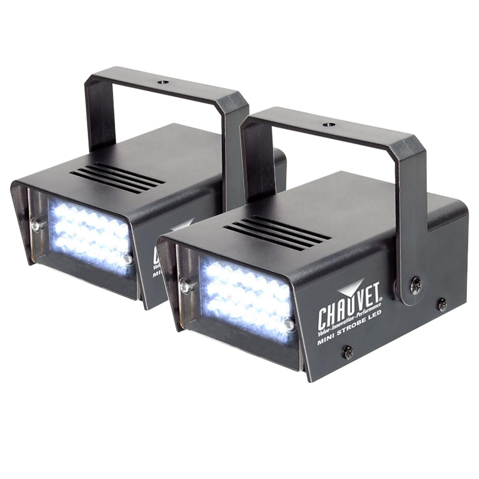Chauvet DJ Mini Strobe LED Compact Lightweight Strobe Light 2-Pack