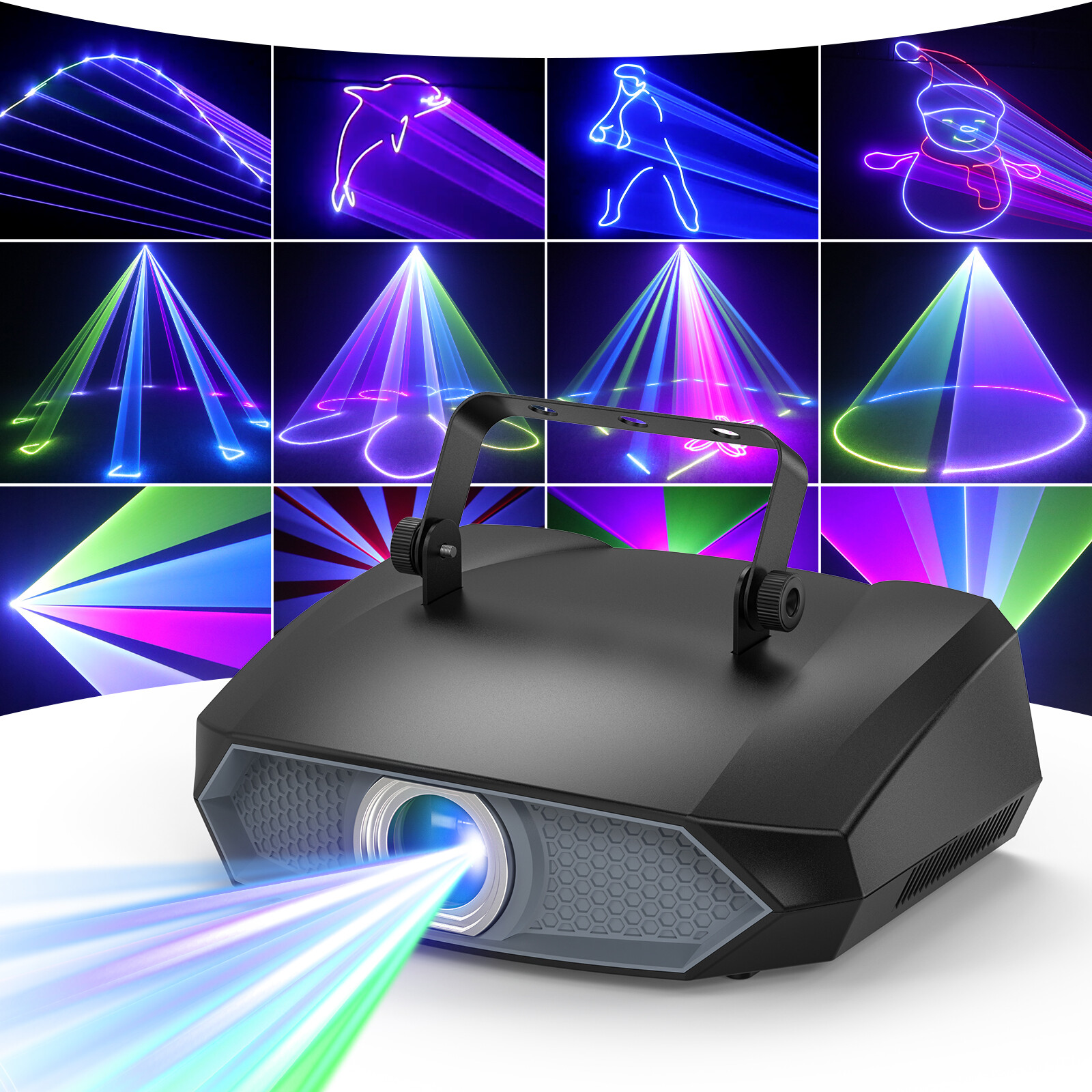 UKING APP DMX Control Animation Laser Projector DMX Stage DJ Laser Light Beam