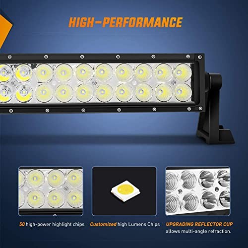 52Inch Led Light Bar Spot 52Inch Light +LED Pods+Harness+JK Mounting Bracket