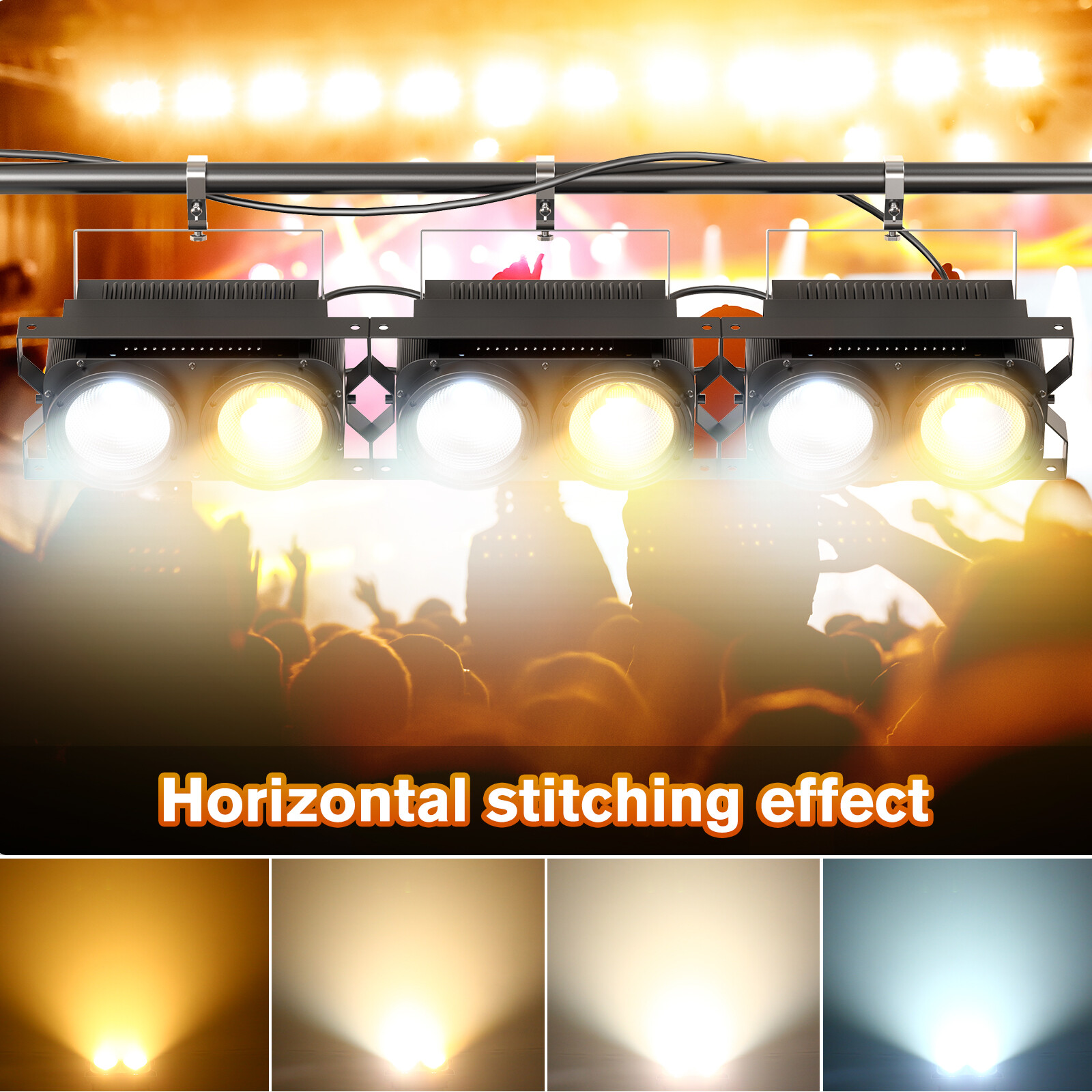 200W COB LED Par Light DMX Stage DJ Audience Blinder Light Warm White Cool White
