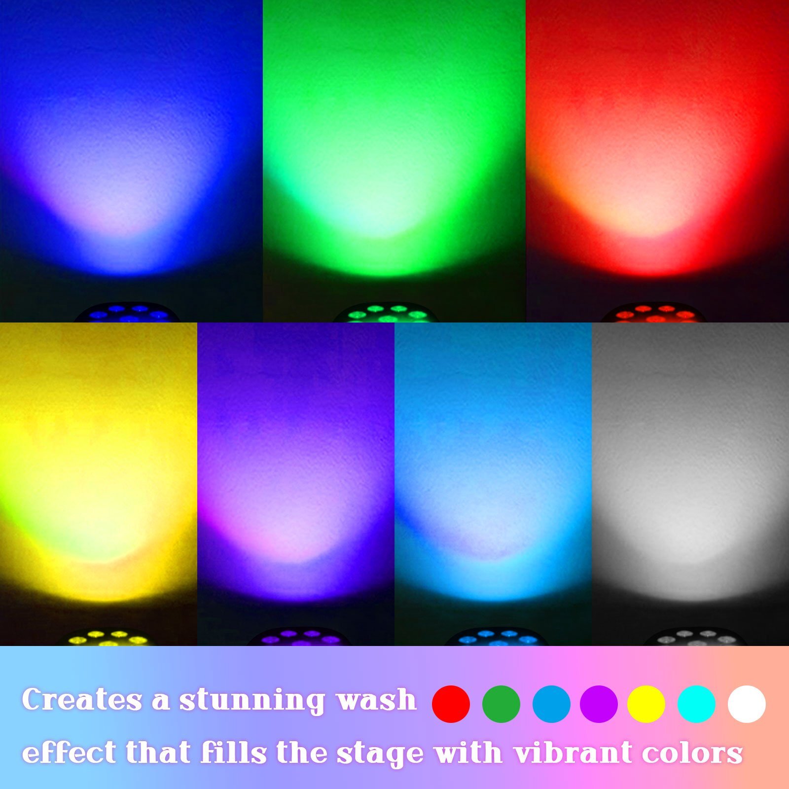 U`King 270W DMX RGBW LED 18 Par Stage Lights DJ Party Disco Show Lighting Easter