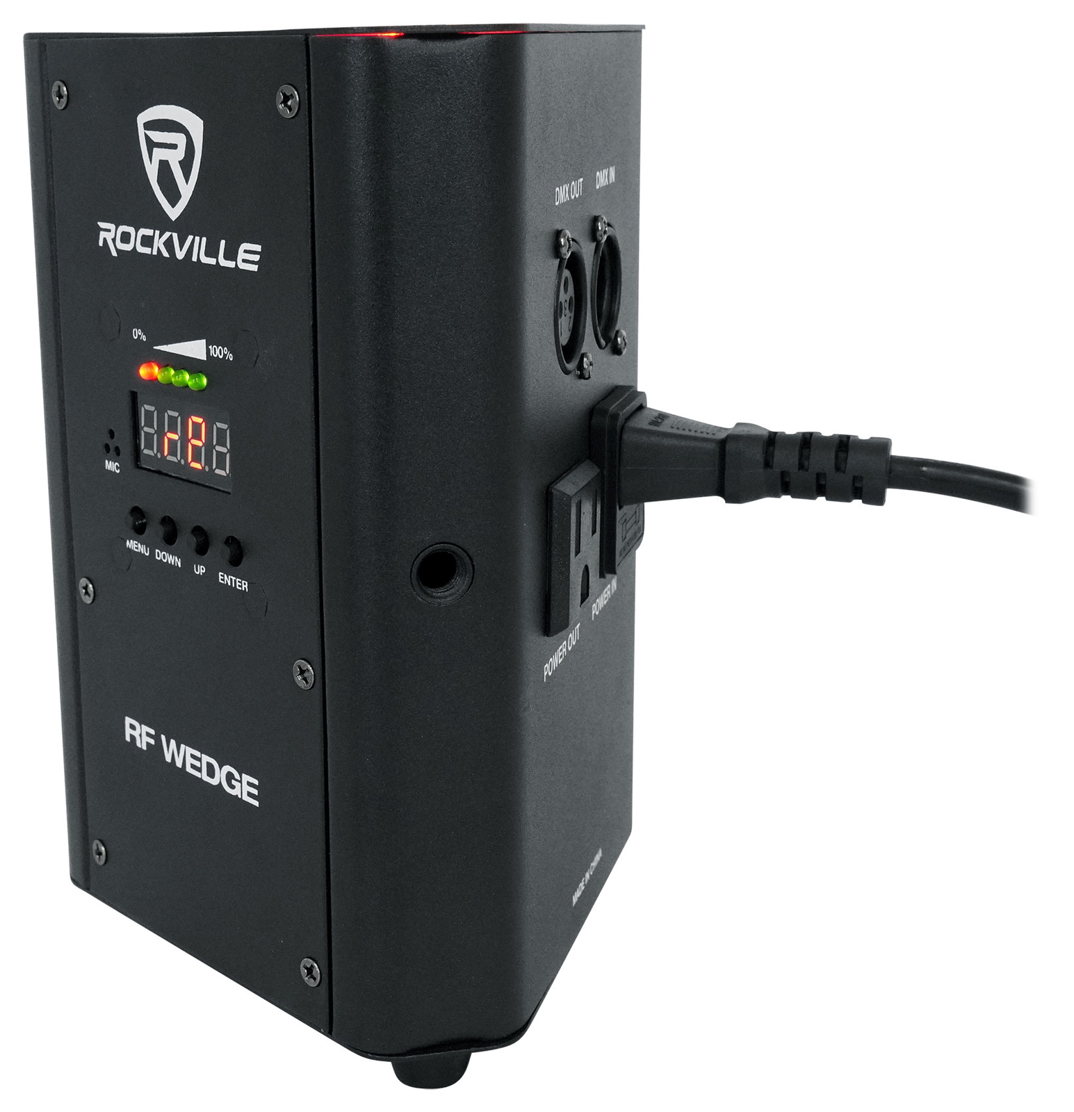 Rockville RF WEDGE BLACK RGBWA+UV Battery Wireless DMX DJ Par Up Light+RF Remote
