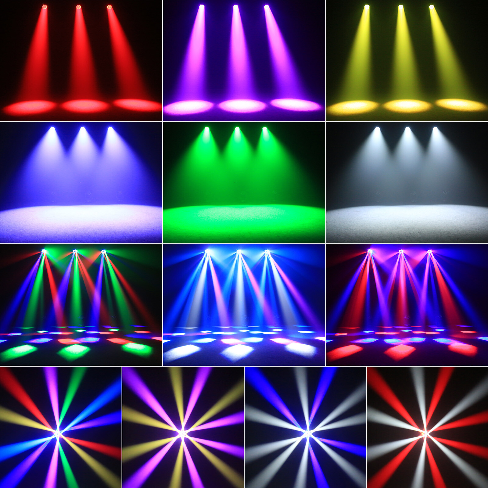 7X50W RGBW Moving Head Stage Lighting LED Wash DMX Beam Bar Disco Party DJ Light