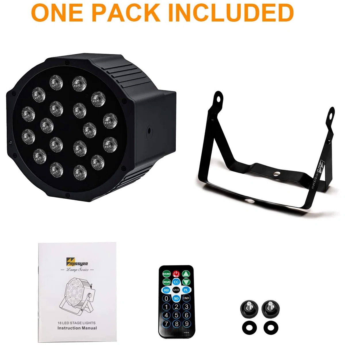 18 LED RGB Stage Lighting PAR Light DMX Beam Party DJ Disco KTV Light Remote