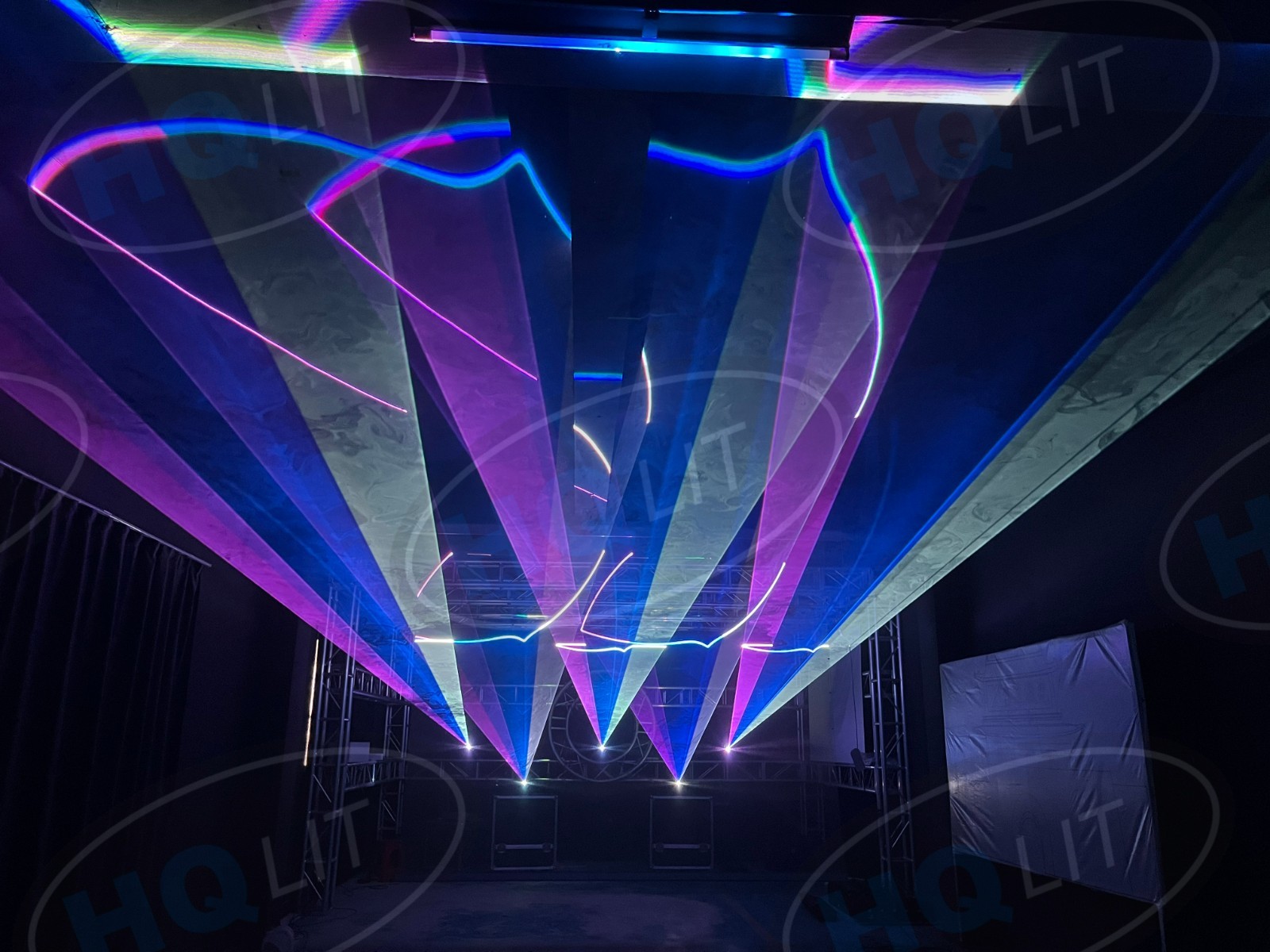 6W ILDA 3D Animation Laser RGB Full Color Light Projecter Scan Stage Christmas
