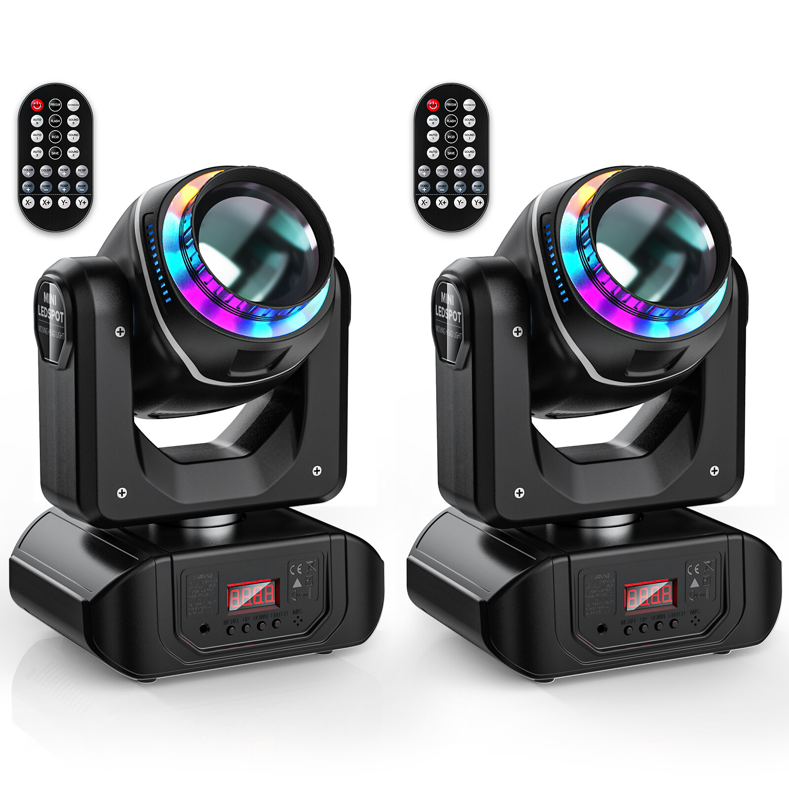 2PCS 150W Stage Light 10 Gobos Moving Head Light with Remote Control for Party