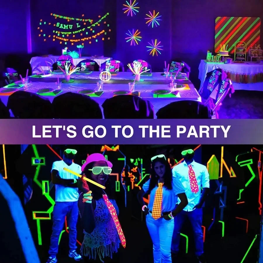 2PCS UV Black Light 100W Bar UV LED Stage Blacklight for Party DJ Club Halloween